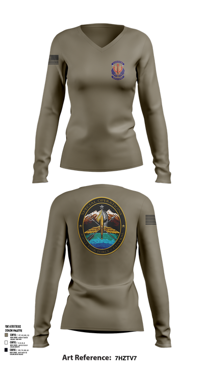 IWTF-C 34829502 Women's Long Sleeve V-neck Shirt - 102