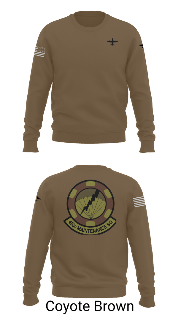 Crew Neck Sweatshirt, 403 Maintenance Sqd, Air Force, Teamtime, Team time, sublimation, custom sports apparel, team uniforms, spirit wear, spiritwear, sports uniforms, custom shirts, team store, custom team store, fundraiser sports, apparel fundraiser