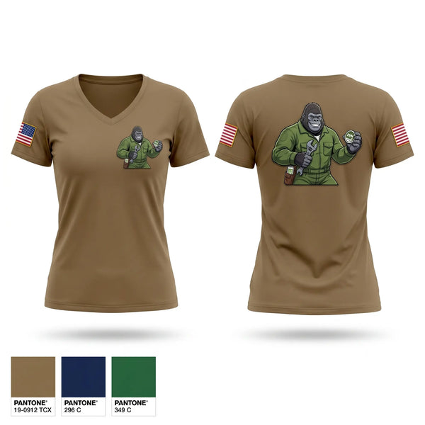 Womens Short Sleeve Vneck Shirt, 1st Space HHC, Army, Teamtime, Team time, sublimation, custom sports apparel, team uniforms, spirit wear, spiritwear, sports uniforms, custom shirts, team store, custom team store, fundraiser sports, apparel fundraiser