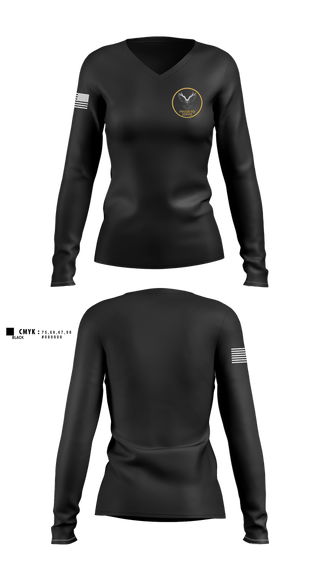 Womens Long Sleeve Vneck Shirt, Dark hawk company, Army, Teamtime, Team time, sublimation, custom sports apparel, team uniforms, spirit wear, spiritwear, sports uniforms, custom shirts, team store, custom team store, fundraiser sports, apparel fundraiser