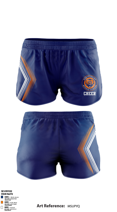 North Point Middle School Cheer 29859627 Women's Shorts - 1