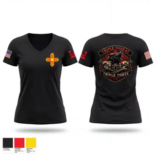 Womens Short Sleeve Vneck Shirt, 333rd Engineer Detachment, Army, Teamtime, Team time, sublimation, custom sports apparel, team uniforms, spirit wear, spiritwear, sports uniforms, custom shirts, team store, custom team store, fundraiser sports, apparel fundraiser