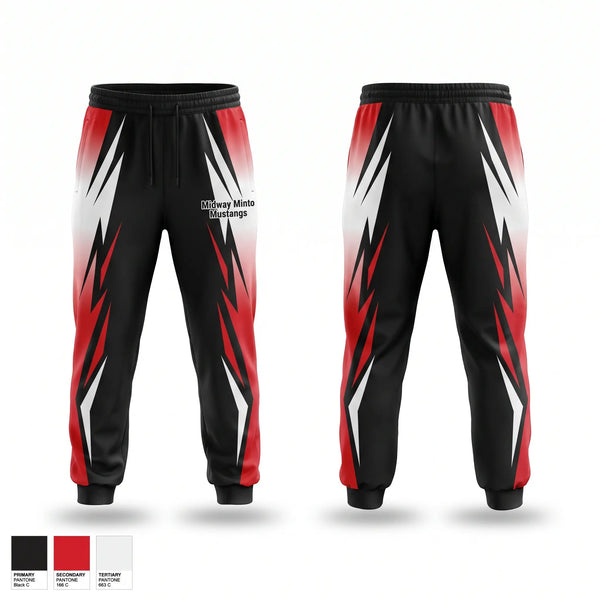 Sweatpants, Midway Minto Mustangs, Baseball, Teamtime, Team time, sublimation, custom sports apparel, team uniforms, spirit wear, spiritwear, sports uniforms, custom shirts, team store, custom team store, fundraiser sports, apparel fundraiser