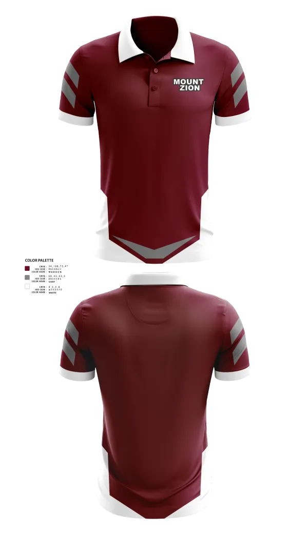 Short Sleeve Performance Polo, Mount Zion, Men's Basketball, Teamtime, Team time, sublimation, custom sports apparel, team uniforms, spirit wear, spiritwear, sports uniforms, custom shirts, team store, custom team store, fundraiser sports, apparel fundraiser