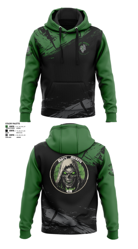Hoodie, Dirty Rockets MCDirty Rockets MC, Men's Basketball, Teamtime, Team time, sublimation, custom sports apparel, team uniforms, spirit wear, spiritwear, sports uniforms, custom shirts, team store, custom team store, fundraiser sports, apparel fundraiser