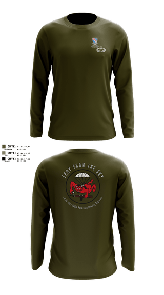 Long Sleeve Performance Shirt, CCo, 1-508PIR (OG), Army, Teamtime, Team time, sublimation, custom sports apparel, team uniforms, spirit wear, spiritwear, sports uniforms, custom shirts, team store, custom team store, fundraiser sports, apparel fundraiser