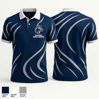 Short Sleeve Performance Polo, Muller Road Middle School Basketball, Women's Basketball, Teamtime, Team time, sublimation, custom sports apparel, team uniforms, spirit wear, spiritwear, sports uniforms, custom shirts, team store, custom team store, fundraiser sports, apparel fundraiser