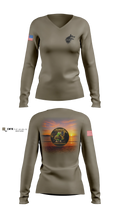 1-24 infantry battalion Women's Long Sleeve V-neck Shirt - 5
