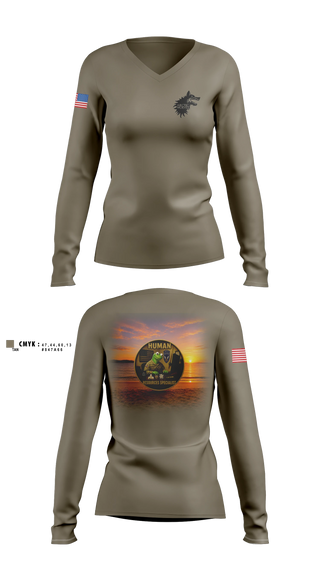 Womens Long Sleeve Vneck Shirt, 1-24 infantry battalion, Army, Teamtime, Team time, sublimation, custom sports apparel, team uniforms, spirit wear, spiritwear, sports uniforms, custom shirts, team store, custom team store, fundraiser sports, apparel fundraiser