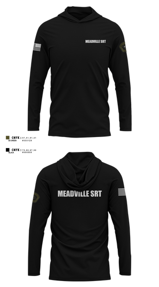 Long Sleeve Performance Shirt with hood, Meadville SRT, Police, Teamtime, Team time, sublimation, custom sports apparel, team uniforms, spirit wear, spiritwear, sports uniforms, custom shirts, team store, custom team store, fundraiser sports, apparel fundraiser