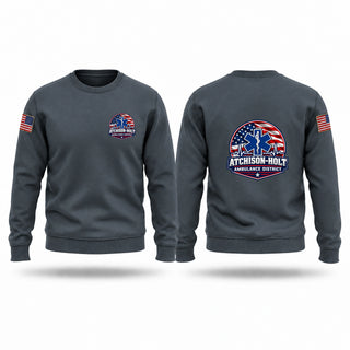 Crew Neck Sweatshirt, Atchison Holt Ambulance District, EMS/EMT, Teamtime, Team time, sublimation, custom sports apparel, team uniforms, spirit wear, spiritwear, sports uniforms, custom shirts, team store, custom team store, fundraiser sports, apparel fundraiser