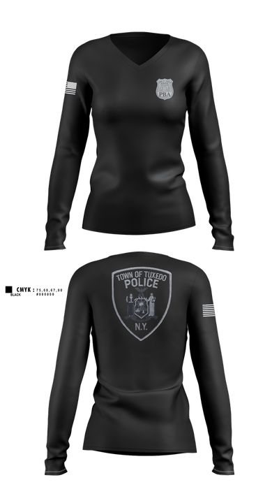 TUXEDO PD 96316402 Women's Long Sleeve V-neck Shirt - 101