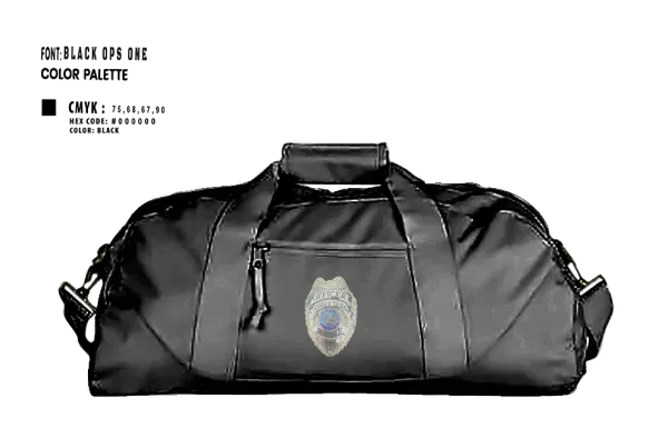 Duffle Bag, Tesuque Police, Police, Teamtime, Team time, sublimation, custom sports apparel, team uniforms, spirit wear, spiritwear, sports uniforms, custom shirts, team store, custom team store, fundraiser sports, apparel fundraiser