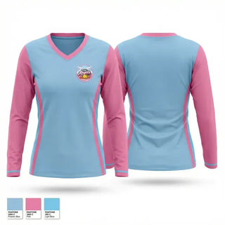 Womens Long Sleeve Vneck Shirt, Dirt Angels, Softball, Teamtime, Team time, sublimation, custom sports apparel, team uniforms, spirit wear, spiritwear, sports uniforms, custom shirts, team store, custom team store, fundraiser sports, apparel fundraiser