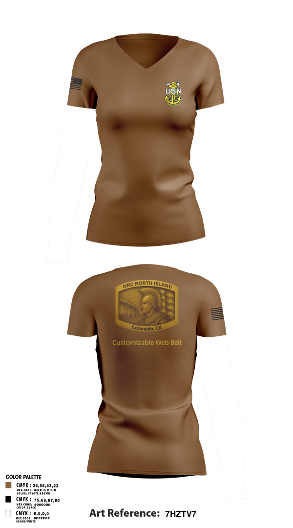 Womens Short Sleeve Vneck Shirt, NRC NORTH ISLAND, Navy, Teamtime, Team time, sublimation, custom sports apparel, team uniforms, spirit wear, spiritwear, sports uniforms, custom shirts, team store, custom team store, fundraiser sports, apparel fundraiser