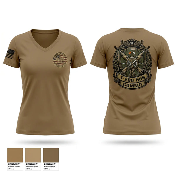 Womens Short Sleeve Vneck Shirt, 1-206 HHB, Army, Teamtime, Team time, sublimation, custom sports apparel, team uniforms, spirit wear, spiritwear, sports uniforms, custom shirts, team store, custom team store, fundraiser sports, apparel fundraiser