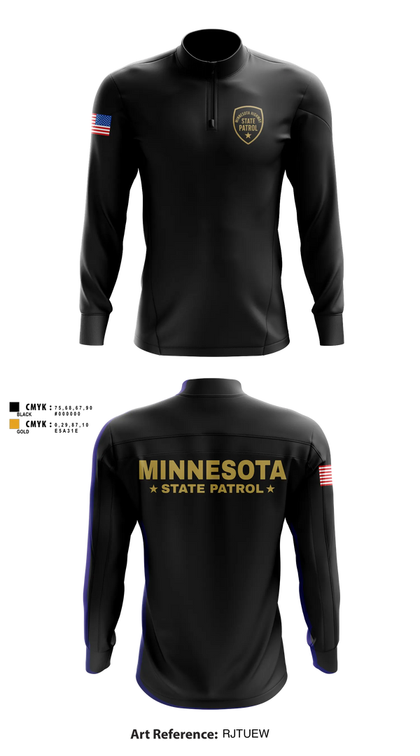 Quarter Zip Jacket, Minnesota State Patrol, Police, Teamtime, Team time, sublimation, custom sports apparel, team uniforms, spirit wear, spiritwear, sports uniforms, custom shirts, team store, custom team store, fundraiser sports, apparel fundraiser