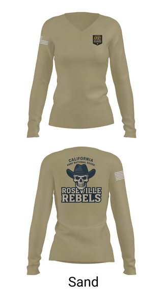 Womens Long Sleeve Vneck Shirt, Team Roseville, , Teamtime, Team time, sublimation, custom sports apparel, team uniforms, spirit wear, spiritwear, sports uniforms, custom shirts, team store, custom team store, fundraiser sports, apparel fundraiser