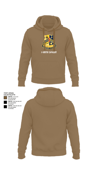 Hoodie, 1-105th cavalry, Army, Teamtime, Team time, sublimation, custom sports apparel, team uniforms, spirit wear, spiritwear, sports uniforms, custom shirts, team store, custom team store, fundraiser sports, apparel fundraiser