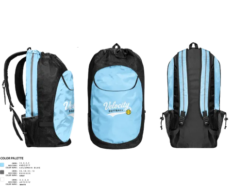 Gear Bag, Velocity, Softball, Teamtime, Team time, sublimation, custom sports apparel, team uniforms, spirit wear, spiritwear, sports uniforms, custom shirts, team store, custom team store, fundraiser sports, apparel fundraiser