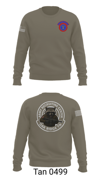 Crew Neck Sweatshirt, Oak Ridge Recruiting Center, Army, Teamtime, Team time, sublimation, custom sports apparel, team uniforms, spirit wear, spiritwear, sports uniforms, custom shirts, team store, custom team store, fundraiser sports, apparel fundraiser