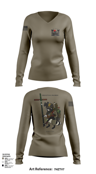 Womens Long Sleeve Vneck Shirt, 441st Engineer Company, Army, Teamtime, Team time, sublimation, custom sports apparel, team uniforms, spirit wear, spiritwear, sports uniforms, custom shirts, team store, custom team store, fundraiser sports, apparel fundraiser