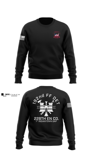 Crew Neck Sweatshirt, 192nd Firefighter Detachment, National Guard, Teamtime, Team time, sublimation, custom sports apparel, team uniforms, spirit wear, spiritwear, sports uniforms, custom shirts, team store, custom team store, fundraiser sports, apparel fundraiser