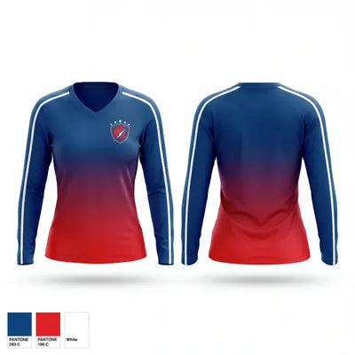 Fast Break Basketball 4175743 Women's Long Sleeve V-neck Shirt - 1