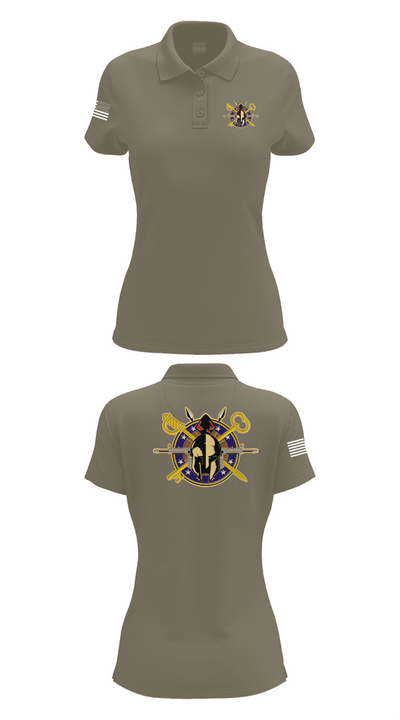 A Company 68th DSSB 4ID 10544228 Women's Short Sleeve Performance Polo  - 75