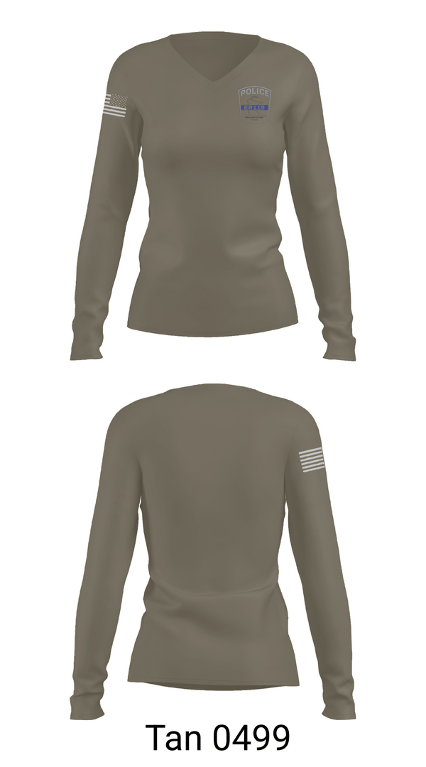 Womens Long Sleeve Vneck Shirt, Hoyt Lakes Fire Department, Fire Department, Teamtime, Team time, sublimation, custom sports apparel, team uniforms, spirit wear, spiritwear, sports uniforms, custom shirts, team store, custom team store, fundraiser sports, apparel fundraiser