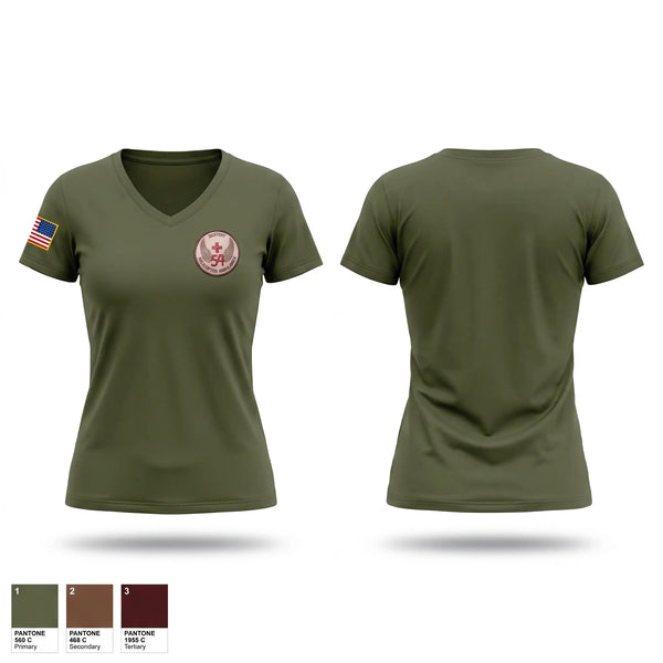 Womens Short Sleeve Vneck Shirt, 54th Medical company, Army, Teamtime, Team time, sublimation, custom sports apparel, team uniforms, spirit wear, spiritwear, sports uniforms, custom shirts, team store, custom team store, fundraiser sports, apparel fundraiser