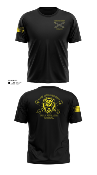 Old School Cotton Feel Shirt, 1-487 Alpha Battery Field Artillery, National Guard, Teamtime, Team time, sublimation, custom sports apparel, team uniforms, spirit wear, spiritwear, sports uniforms, custom shirts, team store, custom team store, fundraiser sports, apparel fundraiser