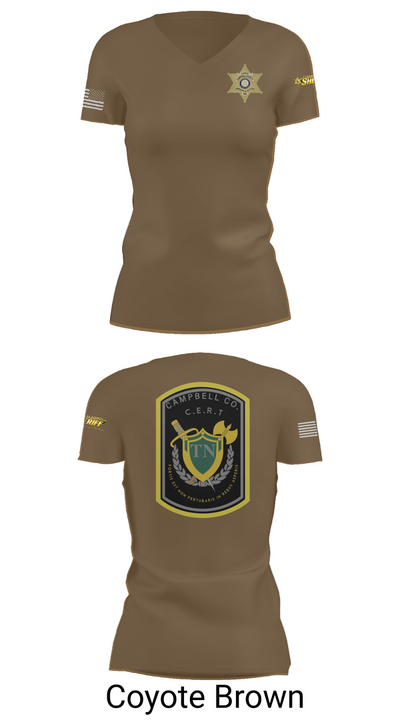 C.C.S.O. CERT 25474985 Women's Short Sleeve V-neck Shirt - 8
