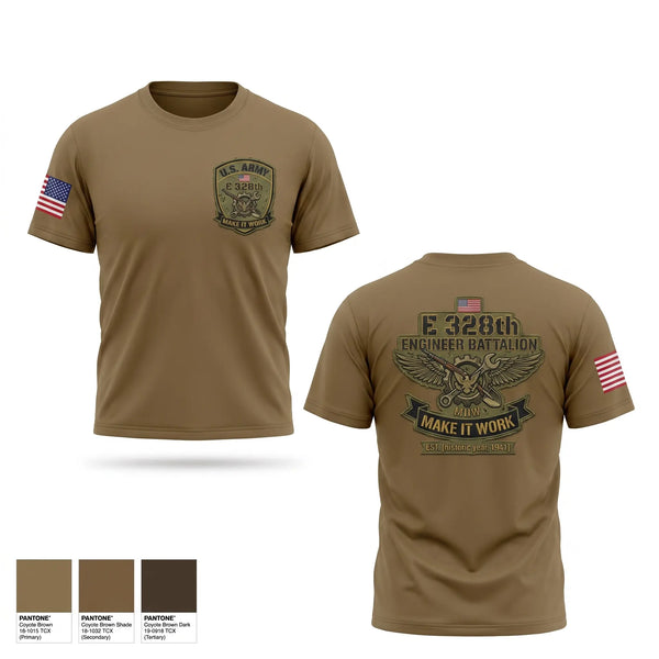 Old School Cotton Feel Shirt, E328th, Army, Teamtime, Team time, sublimation, custom sports apparel, team uniforms, spirit wear, spiritwear, sports uniforms, custom shirts, team store, custom team store, fundraiser sports, apparel fundraiser