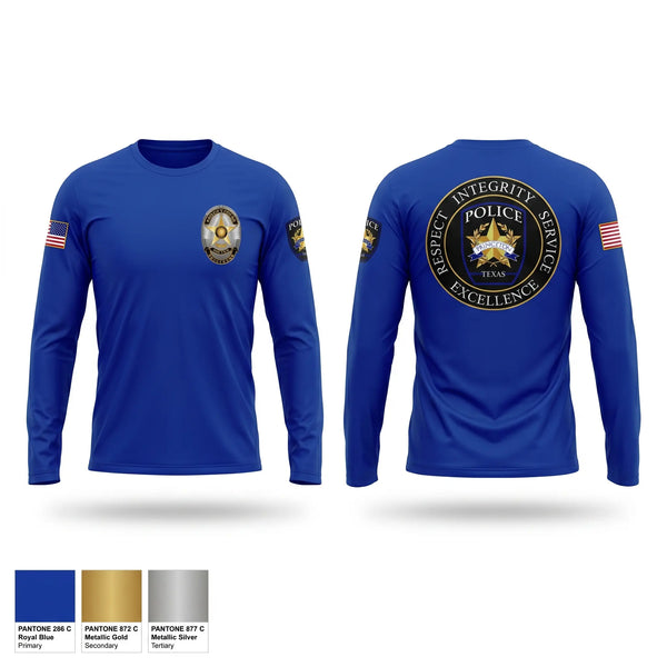 Long Sleeve Performance Shirt, Princeton Police Department, Police, Teamtime, Team time, sublimation, custom sports apparel, team uniforms, spirit wear, spiritwear, sports uniforms, custom shirts, team store, custom team store, fundraiser sports, apparel fundraiser