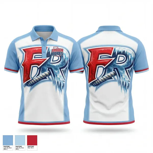 Short Sleeve Performance Polo, Frozen Ropes, Baseball, Teamtime, Team time, sublimation, custom sports apparel, team uniforms, spirit wear, spiritwear, sports uniforms, custom shirts, team store, custom team store, fundraiser sports, apparel fundraiser