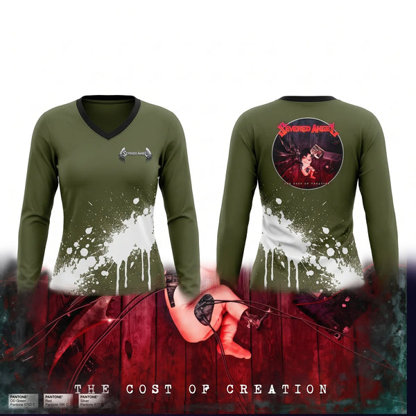 Womens Long Sleeve Vneck Shirt, Severed Angel, Rugby, Teamtime, Team time, sublimation, custom sports apparel, team uniforms, spirit wear, spiritwear, sports uniforms, custom shirts, team store, custom team store, fundraiser sports, apparel fundraiser
