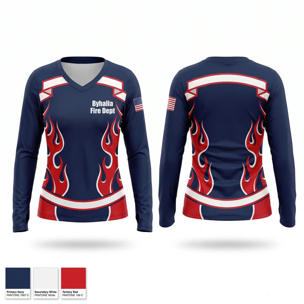 Old School Cotton Feel Shirt, Byhalia Fire Dept, Fire Department, Teamtime, Team time, sublimation, custom sports apparel, team uniforms, spirit wear, spiritwear, sports uniforms, custom shirts, team store, custom team store, fundraiser sports, apparel fundraiser