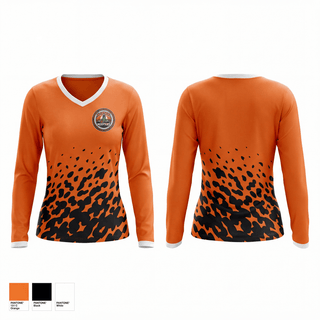 Womens Long Sleeve Vneck Shirt, Hi-Desert Hoopers, Men's Basketball, Teamtime, Team time, sublimation, custom sports apparel, team uniforms, spirit wear, spiritwear, sports uniforms, custom shirts, team store, custom team store, fundraiser sports, apparel fundraiser