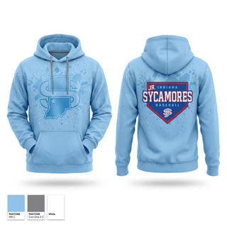 Hoodie, Indiana Jr Sycamores, Baseball, Teamtime, Team time, sublimation, custom sports apparel, team uniforms, spirit wear, spiritwear, sports uniforms, custom shirts, team store, custom team store, fundraiser sports, apparel fundraiser