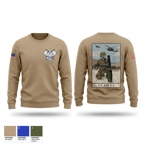 Crew Neck Sweatshirt, 4-3 HHC, Army, Teamtime, Team time, sublimation, custom sports apparel, team uniforms, spirit wear, spiritwear, sports uniforms, custom shirts, team store, custom team store, fundraiser sports, apparel fundraiser