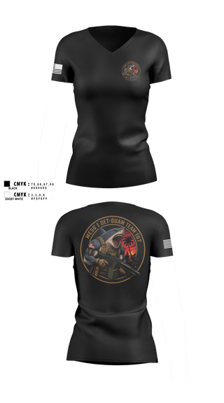 Womens Short Sleeve Vneck Shirt, MESG-1 DET GUAM TEAM 707, Navy, Teamtime, Team time, sublimation, custom sports apparel, team uniforms, spirit wear, spiritwear, sports uniforms, custom shirts, team store, custom team store, fundraiser sports, apparel fundraiser