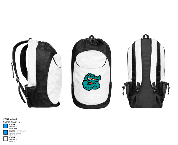 Gear Bag, Martin County High School Basketball, Women's Basketball, Teamtime, Team time, sublimation, custom sports apparel, team uniforms, spirit wear, spiritwear, sports uniforms, custom shirts, team store, custom team store, fundraiser sports, apparel fundraiser