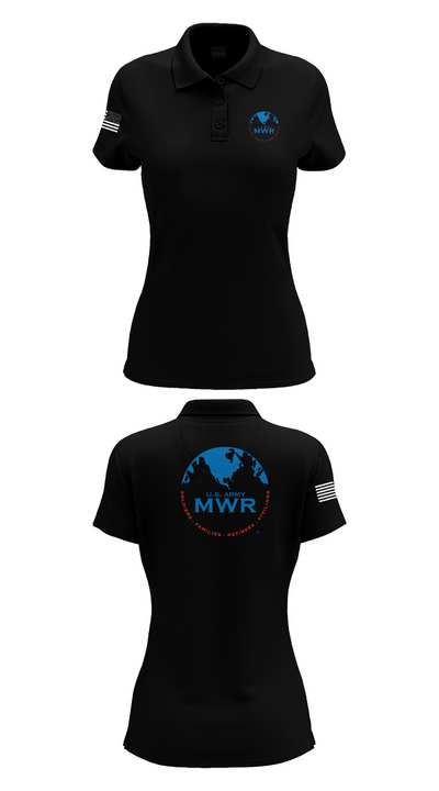 FAMILY AND MORALE, WELFARE AND RECREATION 29684136 Women's Short Sleeve Performance Polo  - 35