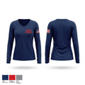 Atwater Fire Department and Ambulance Women's Long Sleeve V-neck Shirt - 1