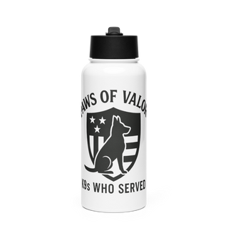 Longwood 16779552 Stainless Steel Water Bottle with a Straw Lid
