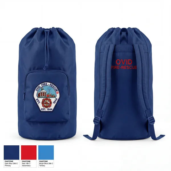 Gear Bag, Ovid Fire Dept, Fire Department, Teamtime, Team time, sublimation, custom sports apparel, team uniforms, spirit wear, spiritwear, sports uniforms, custom shirts, team store, custom team store, fundraiser sports, apparel fundraiser