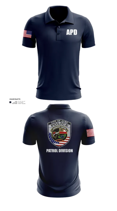 Alma Police Department 36149502 Short Sleeve Performance Polo - 22