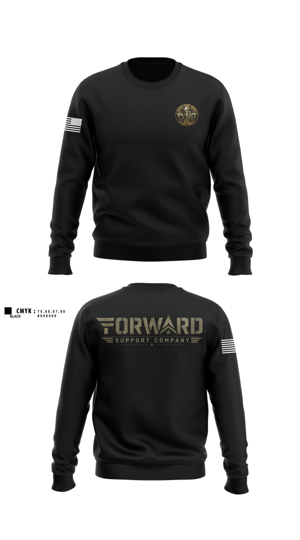 Crew Neck Sweatshirt, E-Co 250 BSB, Army, Teamtime, Team time, sublimation, custom sports apparel, team uniforms, spirit wear, spiritwear, sports uniforms, custom shirts, team store, custom team store, fundraiser sports, apparel fundraiser