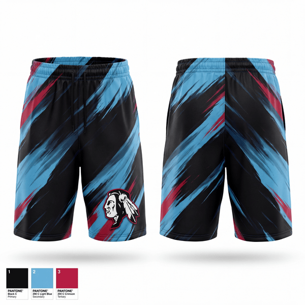 Athletic Shorts With Pockets, Owyhee Braves, Wrestling, Teamtime, Team time, sublimation, custom sports apparel, team uniforms, spirit wear, spiritwear, sports uniforms, custom shirts, team store, custom team store, fundraiser sports, apparel fundraiser